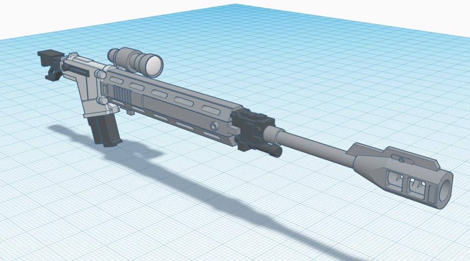 1/100 Scale Origin Style anti-ship rifle SLA Products - Image 2