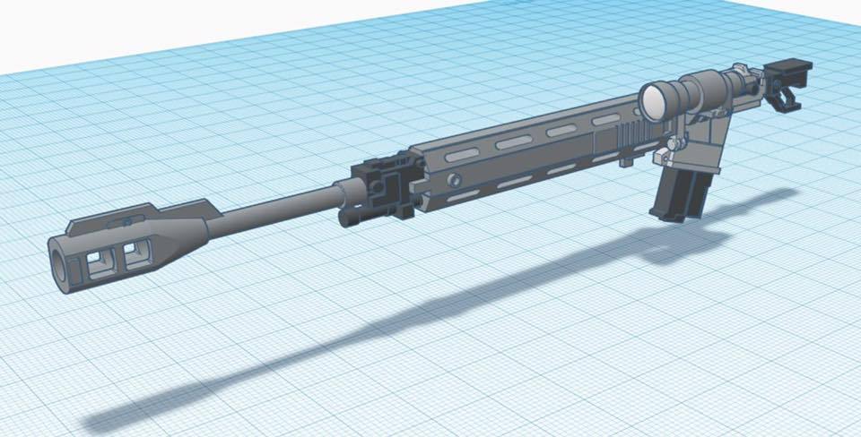 1/100 Scale Origin Style anti-ship rifle SLA Products - Image 3