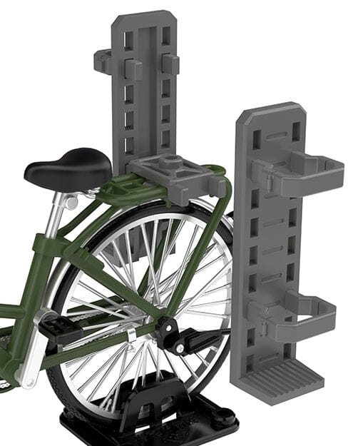 TomyTec Little Armory 1/12 LM007 Commuting Bicycle Defense School Olive Drab - Image 3