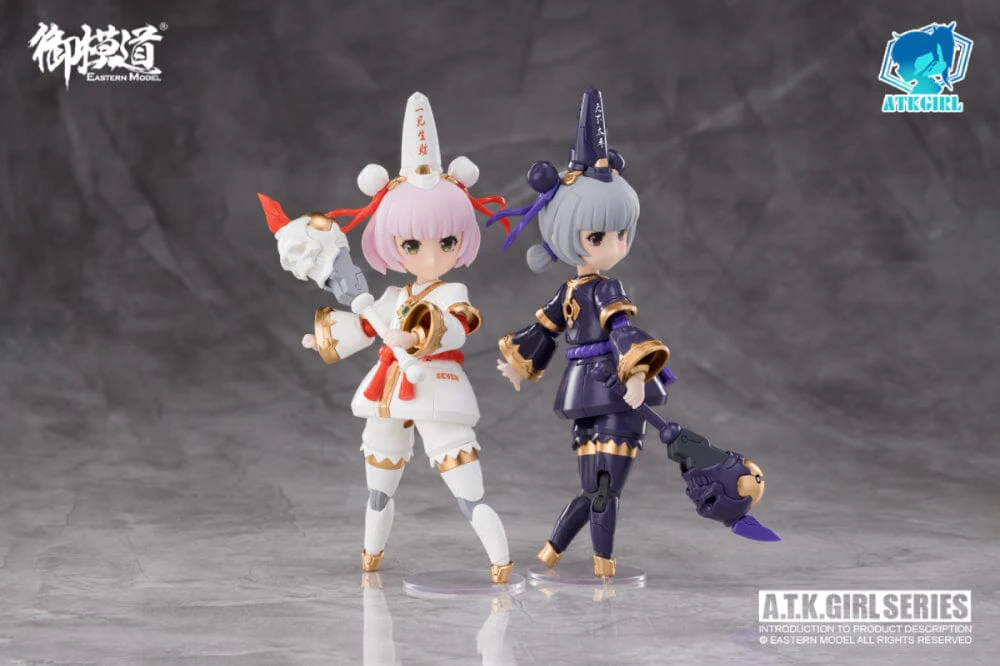 A.T.K. Girl Black and White Impermanence Set of 2 Figures (Collection Card Ver.) 1/12 Scale Model Kit - Image 21