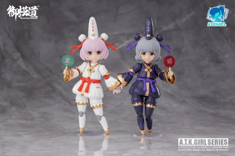 A.T.K. Girl Black and White Impermanence Set of 2 Figures (Collection Card Ver.) 1/12 Scale Model Kit - Image 25