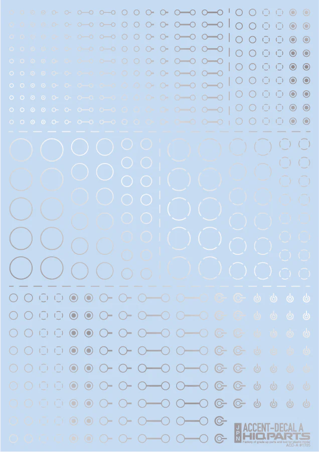 Accent Decal A Silver(1pc)