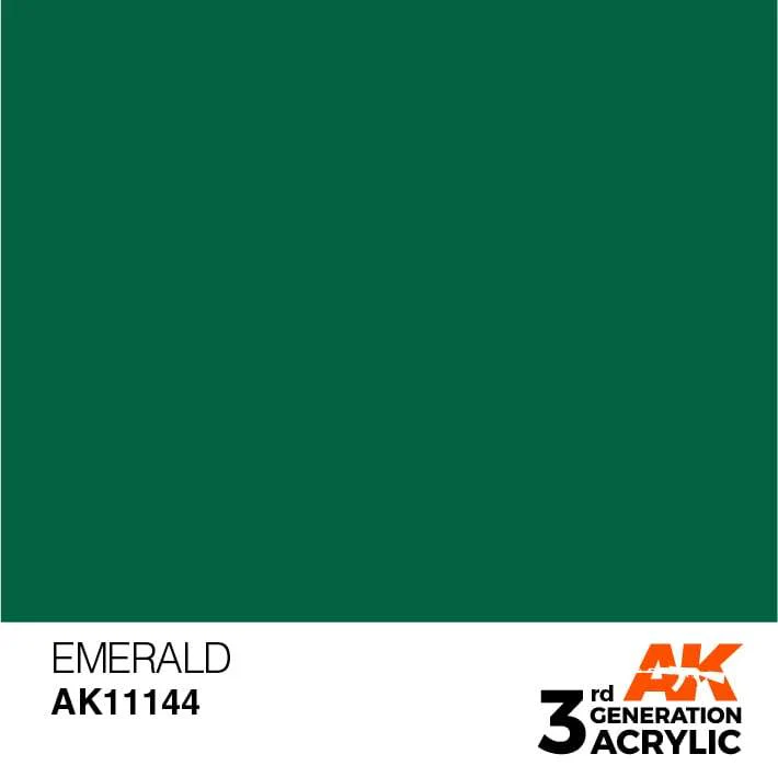 AK Interactive Emerald 3G Acrylic Paint 17ml Bottle