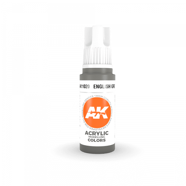 AK Interactive English Grey 3G Acrylic Paint 17ml Bottle - Image 2