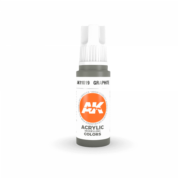 AK Interactive Graphite 3G Acrylic Paint 17ml Bottle - Image 2