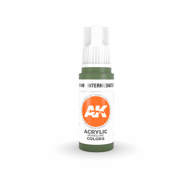 AK Interactive 3rd Gen Acrylic Intermediate Green 17ml - Image 2