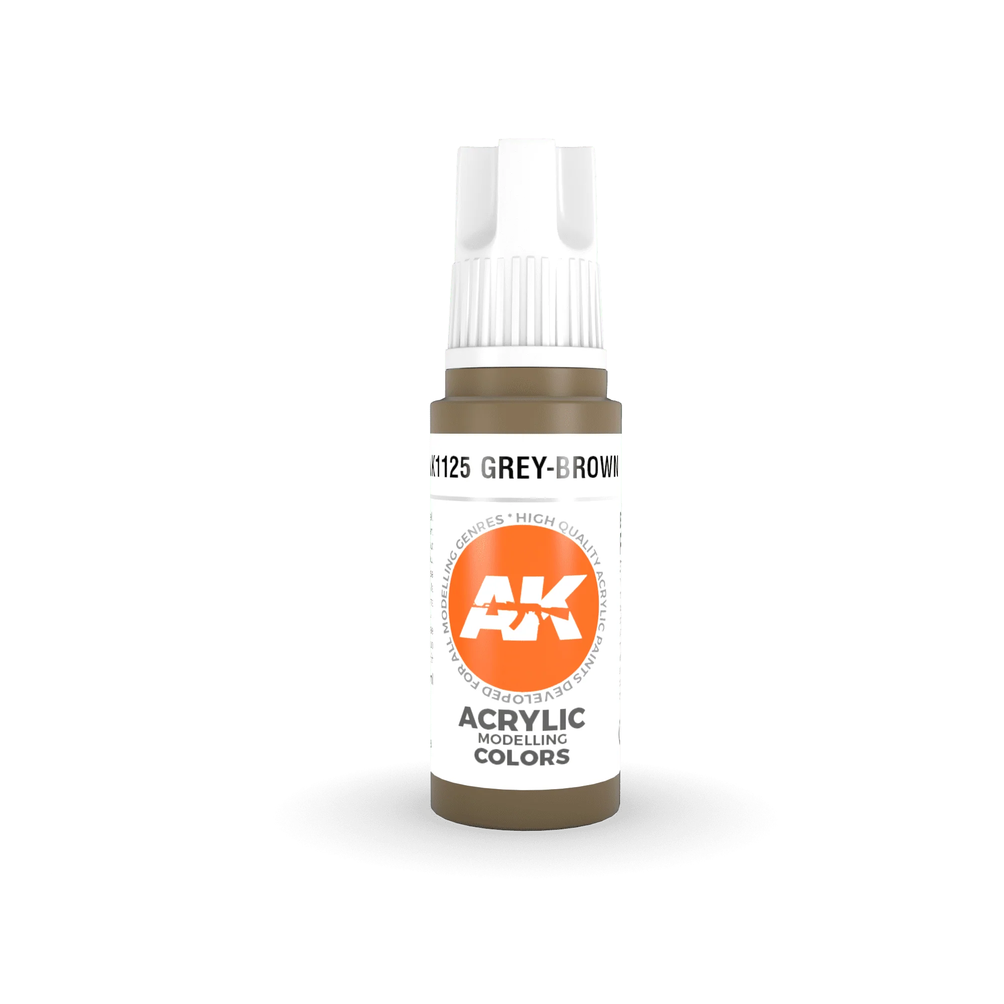 AK Interactive Grey Brown 3G Acrylic Paint 17ml Bottle - Image 2