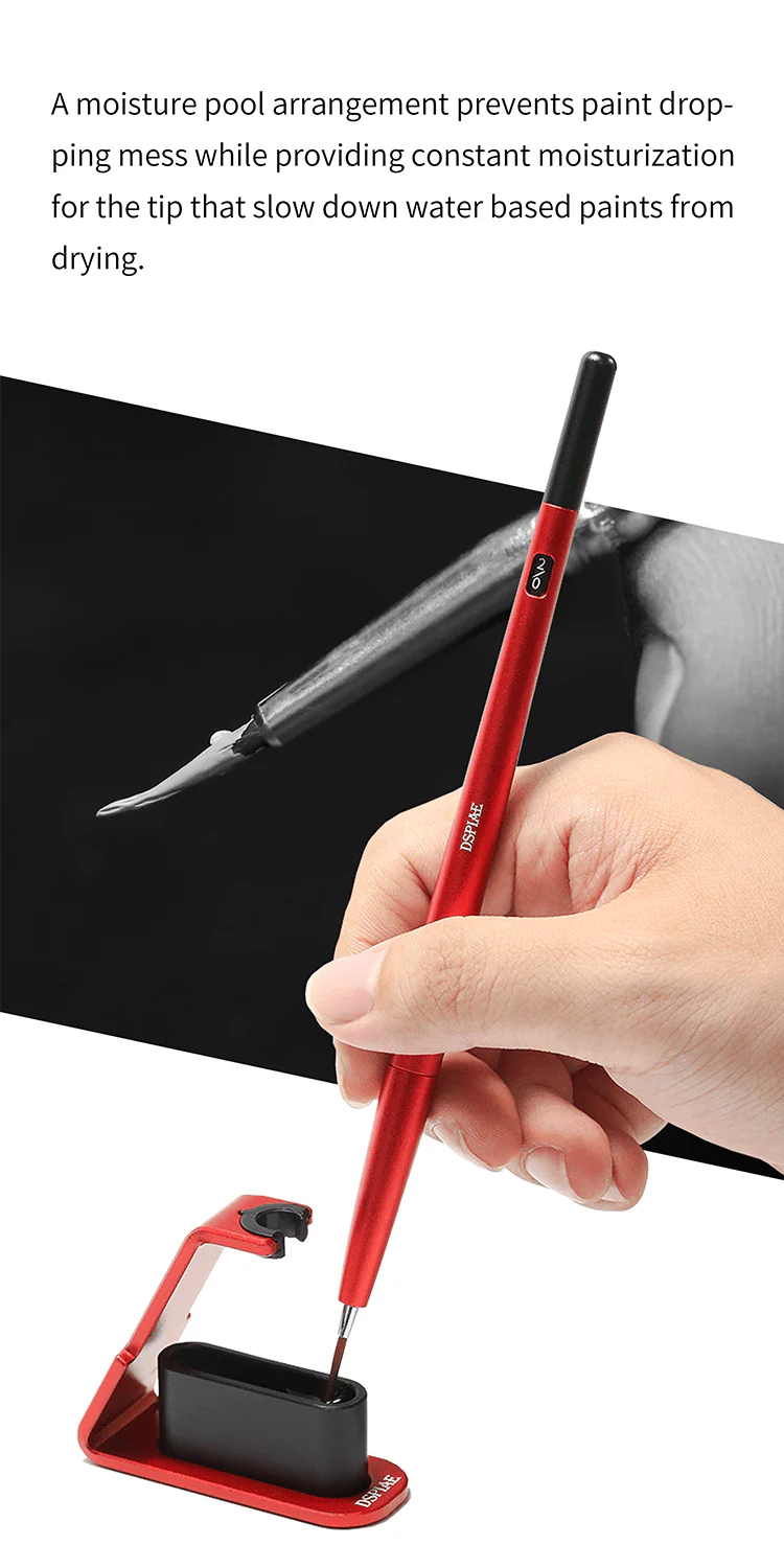 DSPIAE AT-FB01 Fine Brush With Replicable Point Tip - Red - Image 8