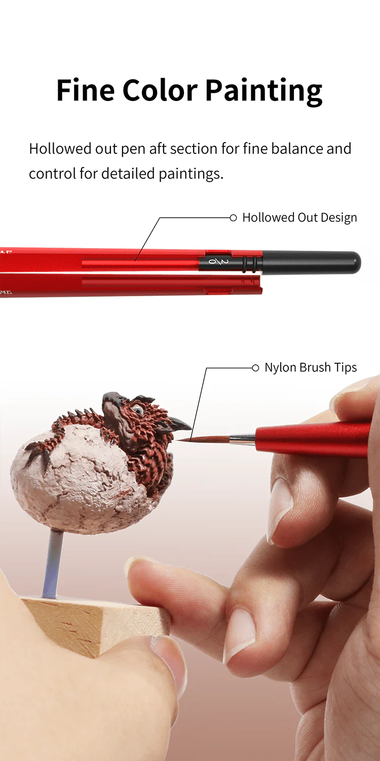 DSPIAE AT-FB02 Fine Brush With Replicable Point Tip - Green - Image 6