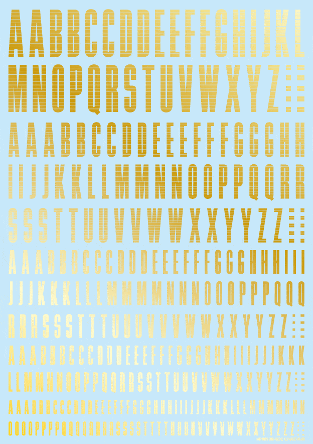 CND Decal Alphabet Gold(1pc)