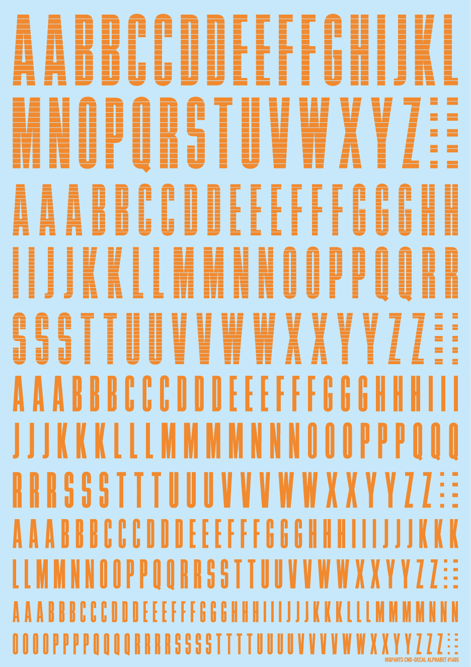 CND Decal Alphabet Orange(1pc)
