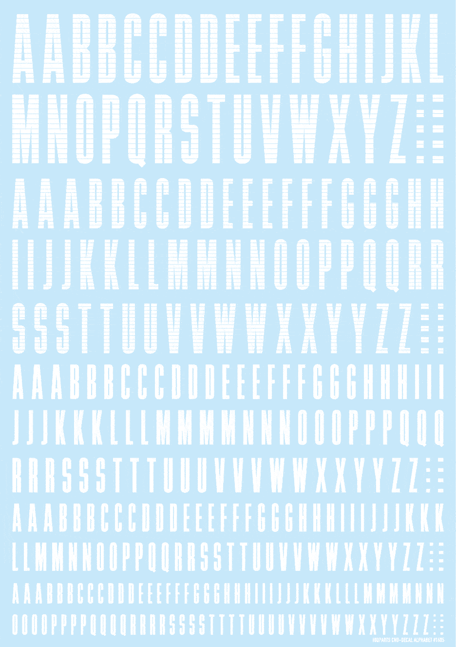 CND Decal Alphabet White(1pc)