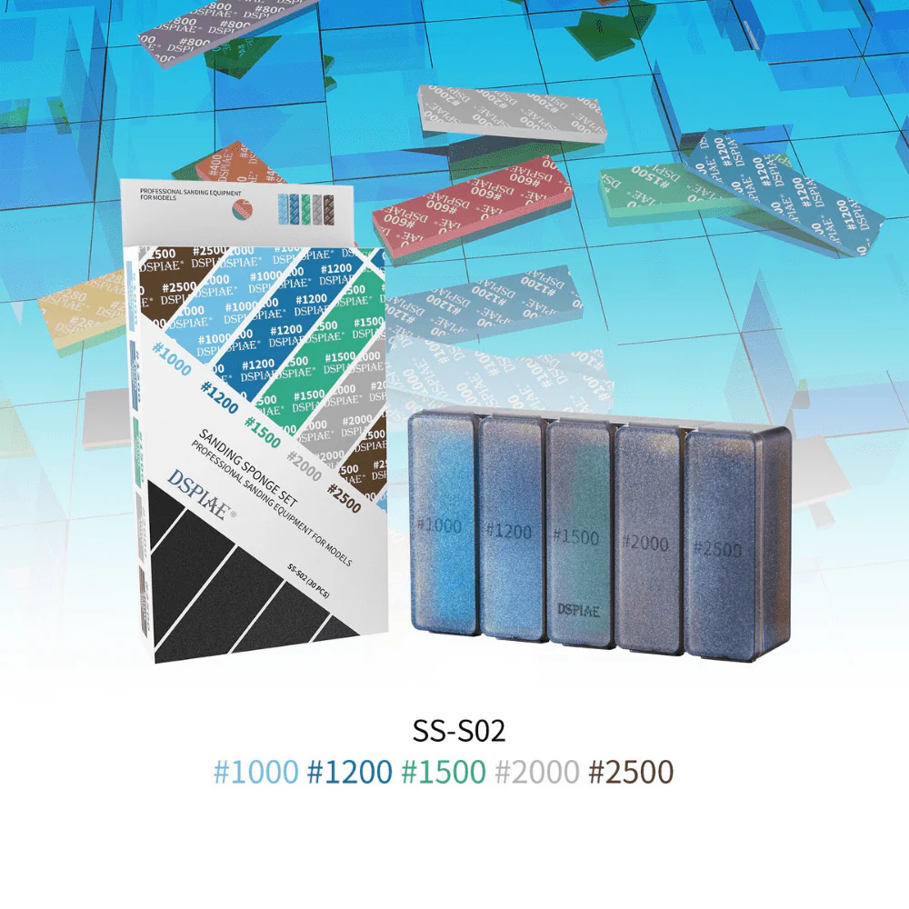 DSPIAE SS-S02 Sanding Sponge Set #1000-#2500 (30pcs)