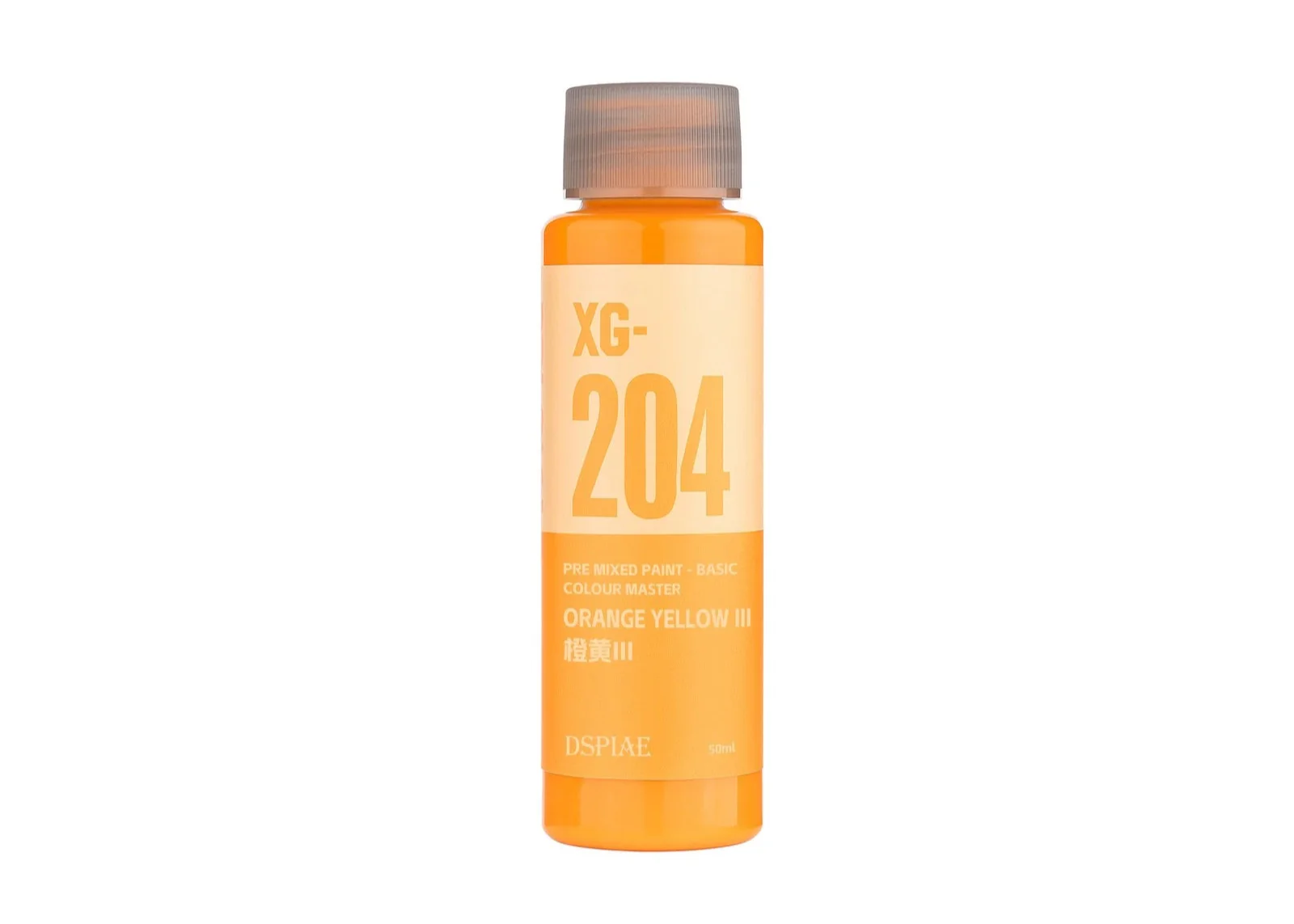 DSPIAE XG-204 Water Based Pre-Mixed Paint - Orange Yellow III 50ML