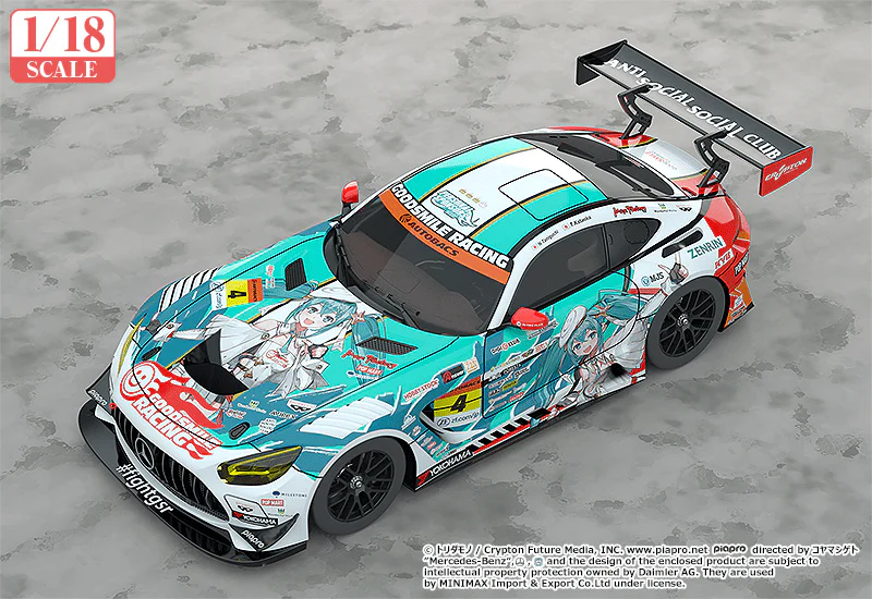 Good Smile Racing Hatsune Miku 1/18 Scale AMG (2023 Season Opening Ver.) - Image 2