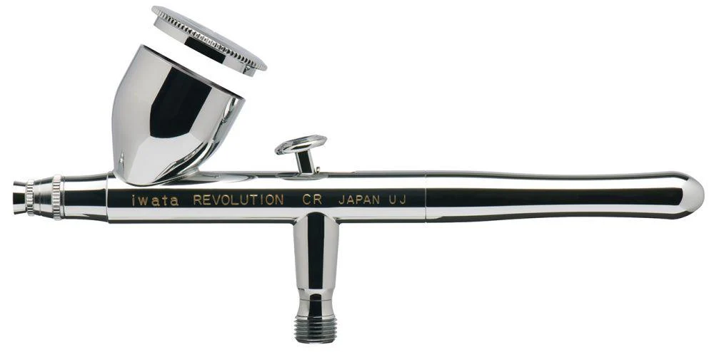 IWATA Revolution HP-CR Gravity Feed Dual Action Airbrush - Image 2