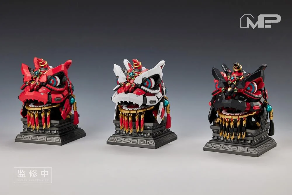 Lion Dance Assembly Model Classic of Mountains and Seas Guan Gong Red Lion Model Kit - Image 2
