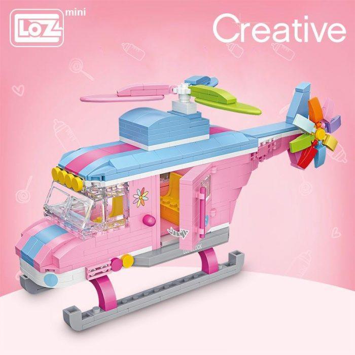 LOZ Creative 1121 Helicopter (Pink)
