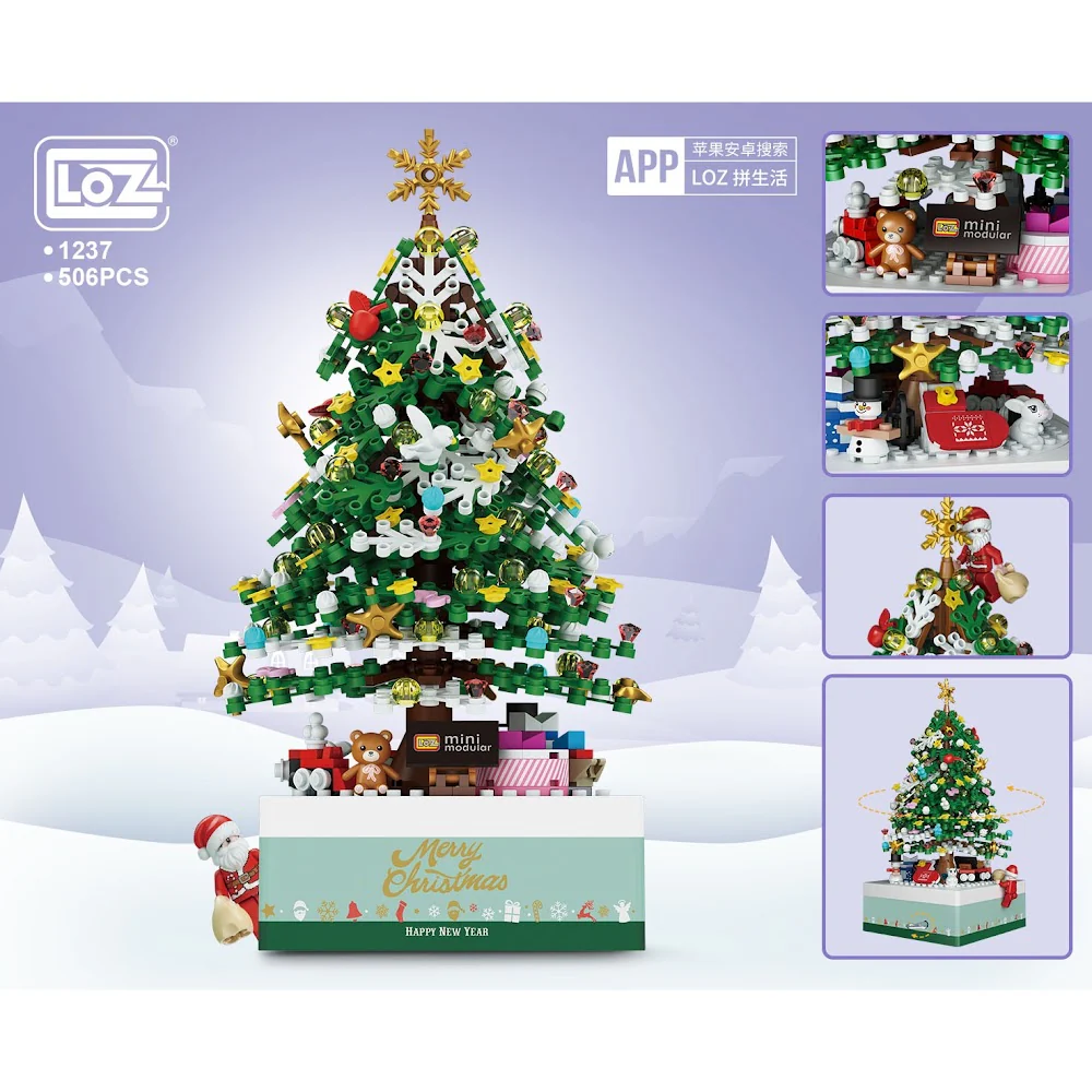 LOZ Music Box 1237 Christmas Tree