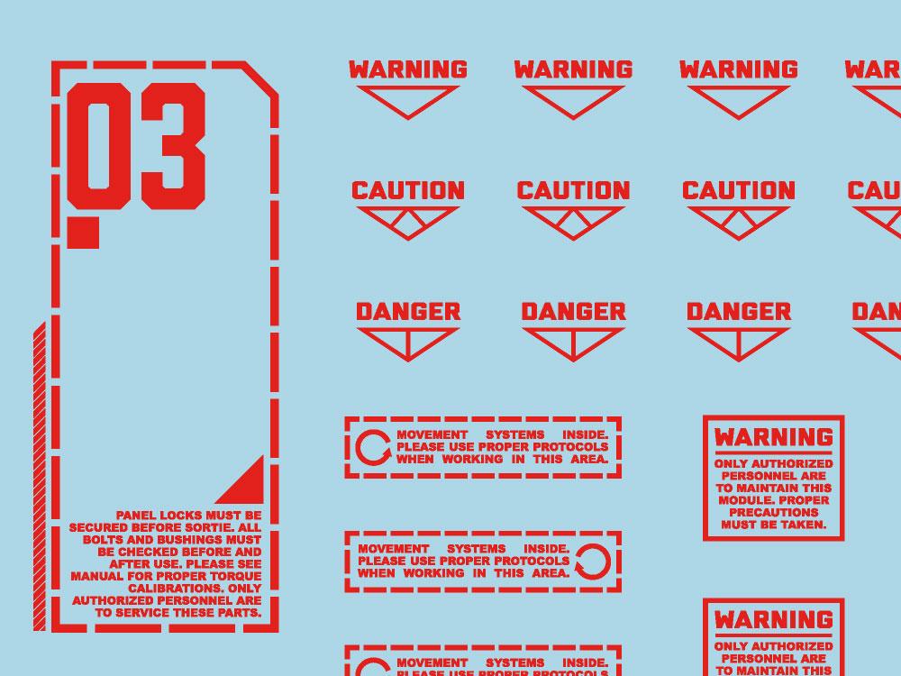 Mecha Decal 004-R CARTOGRAF 1/100 - Image 7