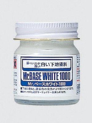 Mr Base White 1000 40ml SF283 Gunze GSI Creos Paint Supply Bottle Primer Jar