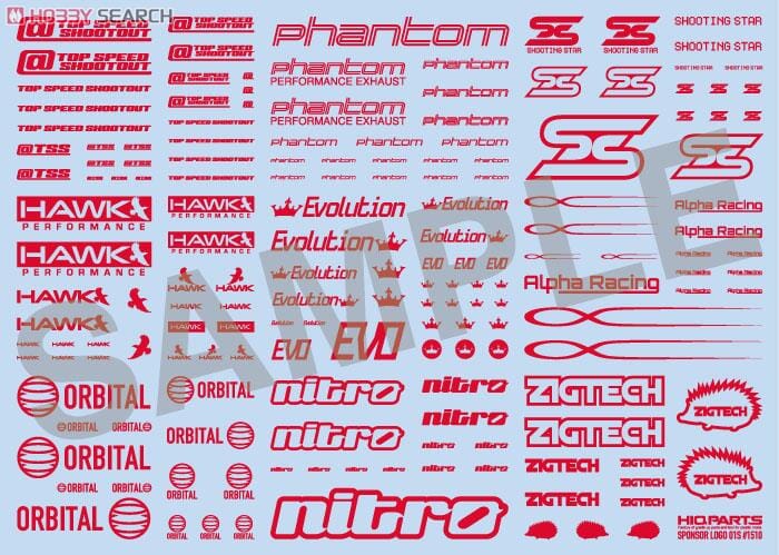 Sponsor Logo Decal 01S Red(1pc)