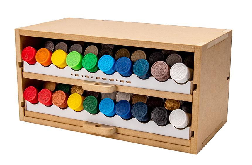 Slide&Tilting Drawer Paint Shelf OPERA-19A (For acrylic, enamel) - Image 8