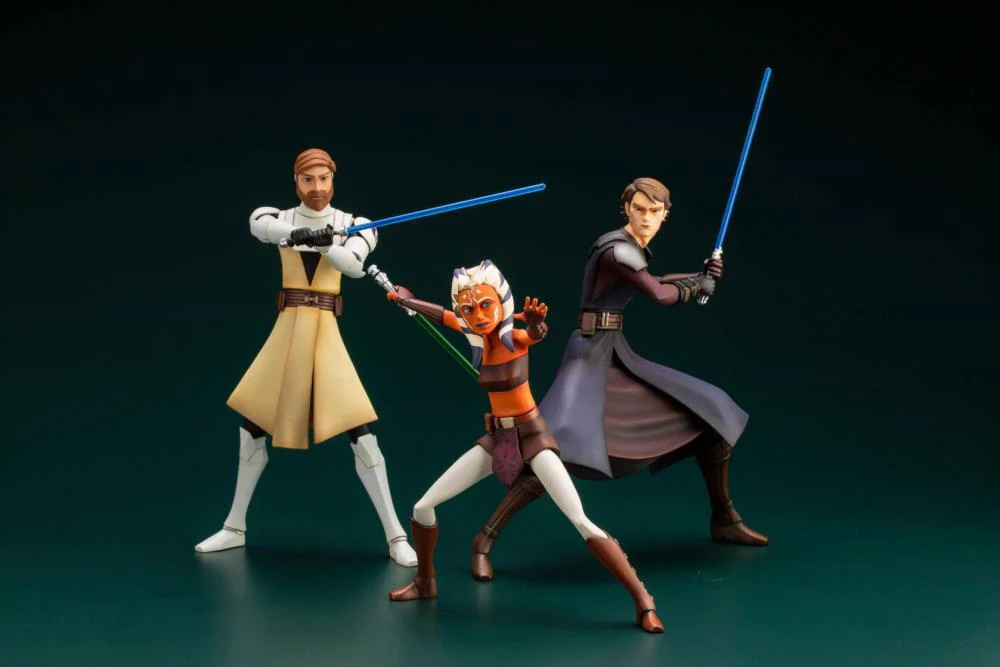 Star Wars: The Clone Wars ArtFX+ Obi-Wan Kenobi Statue (With Ahsoka Tano Piece) - Image 16